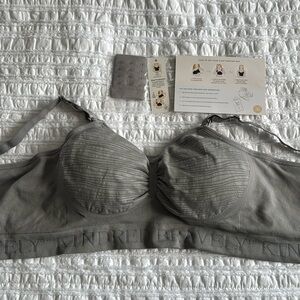 Kindred Bravely Sublime® Hands-Free Pumping & Nursing Bra Large Grey